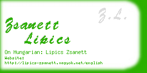 zsanett lipics business card